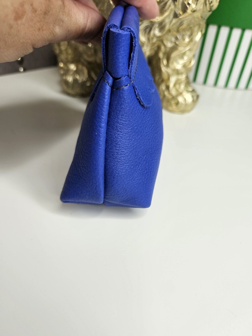 Portland Leather Goods Molino Blue Penny Pouch - Picture 3 of 11